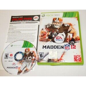 Madden NFL 12 (Microsoft Xbox 360, 2011) CIB Complete w/ Inserts TESTED